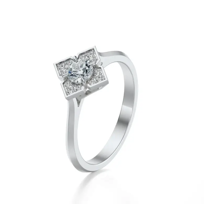 Pierścionek białe złoto z diamentami AJPZ_136